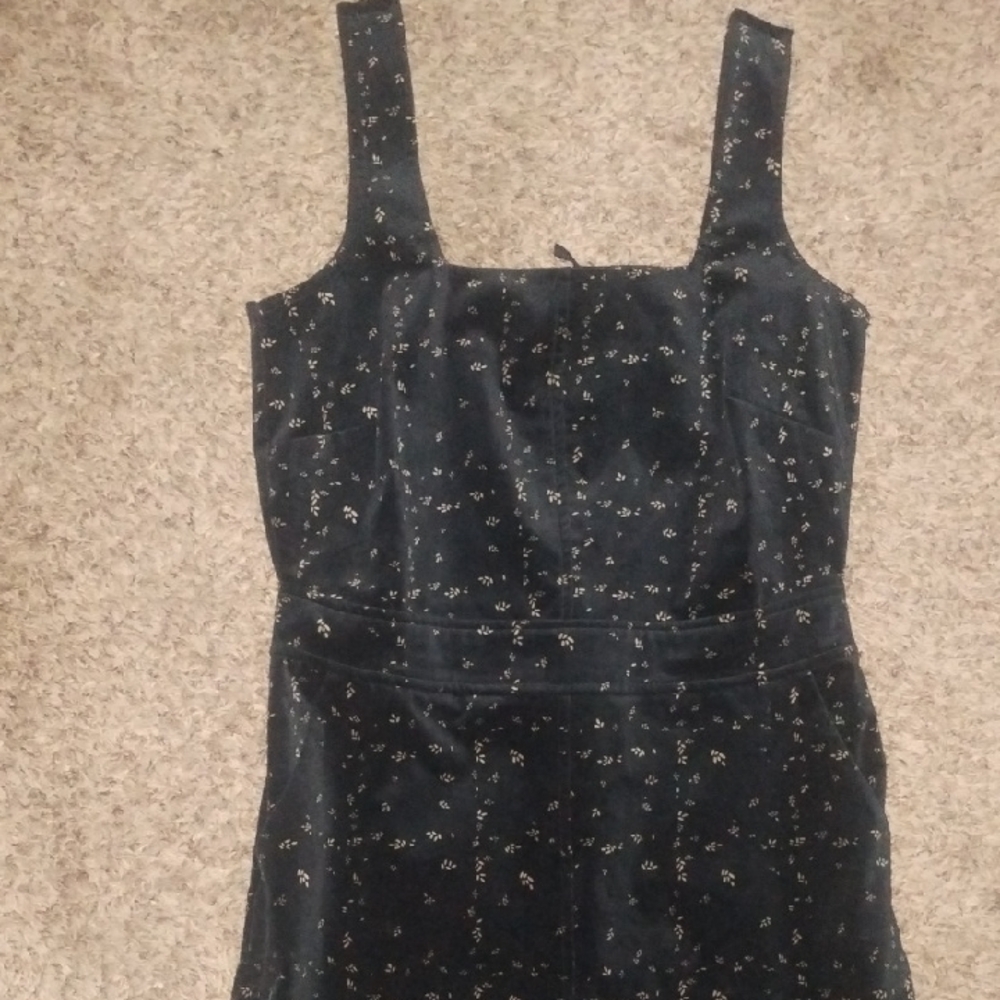 #027 Chic Black Floral Midi Dress - Picture 4 of 5